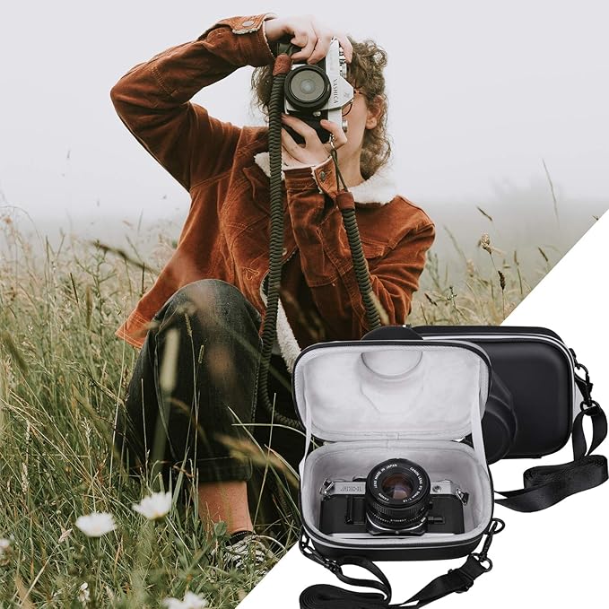 Aproca Case Compatible with Canon AE-1 35mm SLR Camera, Portable Hard Storage Bag for Accessories (Case Only)