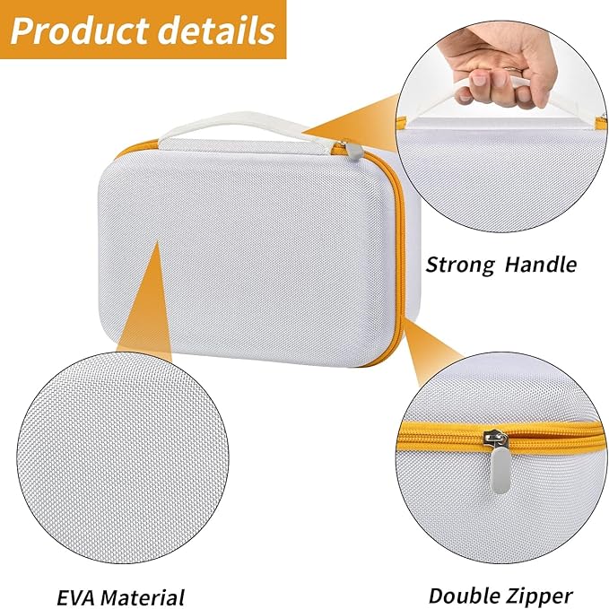 Case Compatible with Kodak Dock Plus for Liene M100 for Kodak Dock Premium Wi-Fi 4x6” Instant Photo Printer. Bluetooth Photo Printing Holder for Adapter, Cartridge, Paper, Power Cord (Box Only) -White