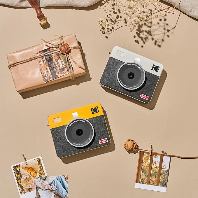 Kodak Mini Shot 3 Retro 4PASS 2-in-1 Instant Digital Camera and Photo Printer (3x3 inches)