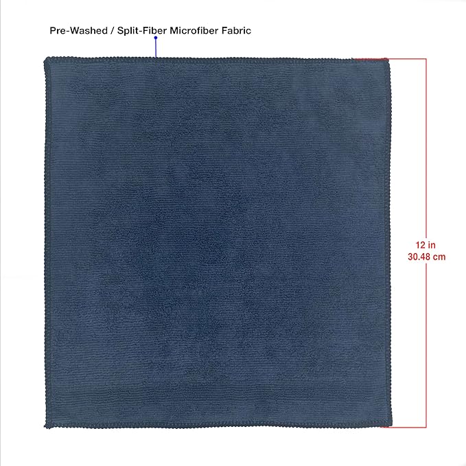 GrooveWasher Microfiber Cleaning Cloth for Vinyl Records - 12" x 12" (Pack of 3) - Premium Quality, Extra Soft, Pre-Washed, Absorbent for Use with Record Cleaning Solution and Removing Dust