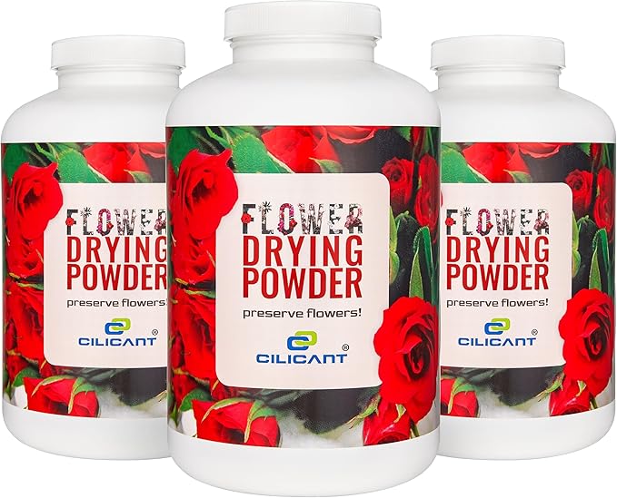 CILICAnT Silica Gel Flower Drying Powder, DIY Dry Flowers, Potpourri, Gel Silica Sand for Drying Flowers, DIY Flower Preservation, Reusable Color Indicating Beads 950ml (Pack of 3)