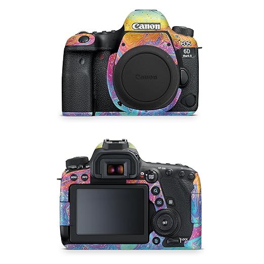 Glossy Glitter Camera Skin Compatible with Canon EOS 6D Mark II Camera (2017) - Paint Currents - Premium 3M Vinyl Protective Wrap Decal Cover - Easy to Apply | Crafted in The USA by MightySkins