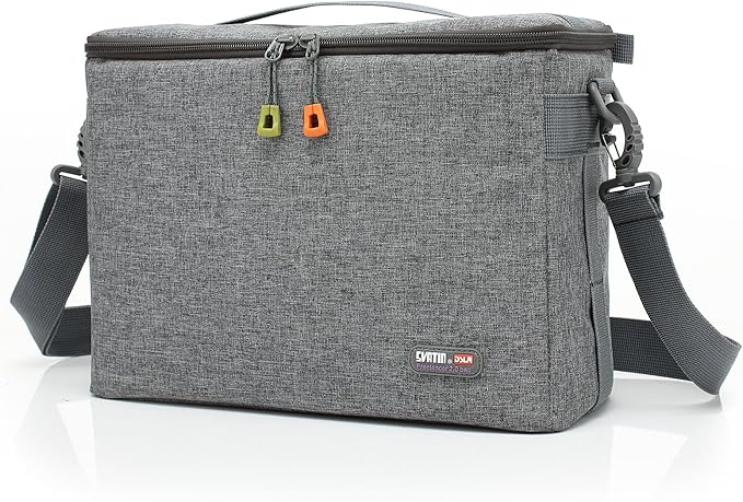 Large Camera Insert Bag, Shockproof&Water-resistant Lens Cube Case,Digital DSLR SLR Mirrorless Cameras Accessories Storage Pouch Compatible for Canon,Nikon,Sony,Panasonic（S）
