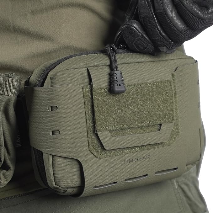 D.M.GEAR MOLLE Pouch Tactical Admin Pouch Belt EDC Tool Organizer Zippered Utility Waist Pack 8.2"x6.3"x1.2"
