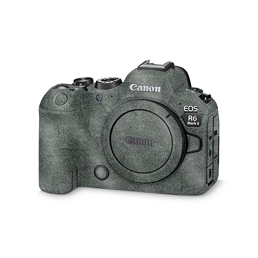 Glossy Glitter Camera Skin Compatible with Canon EOS R6 Mark II Camera (2022) - Green Stone - Premium 3M Vinyl Protective Wrap Decal Cover - Easy to Apply | Crafted in The USA by MightySkins