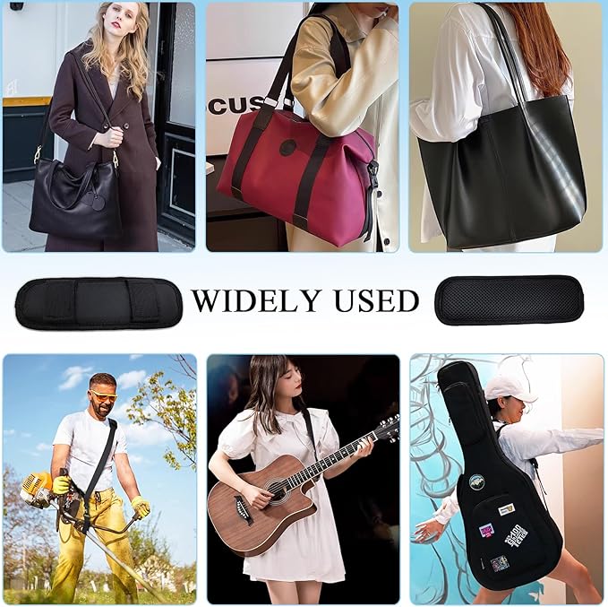 Soft Shoulder Strap Pad, Breathable & Removable Backpack Strap Pads for Bag Strap（1PCS-Black）
