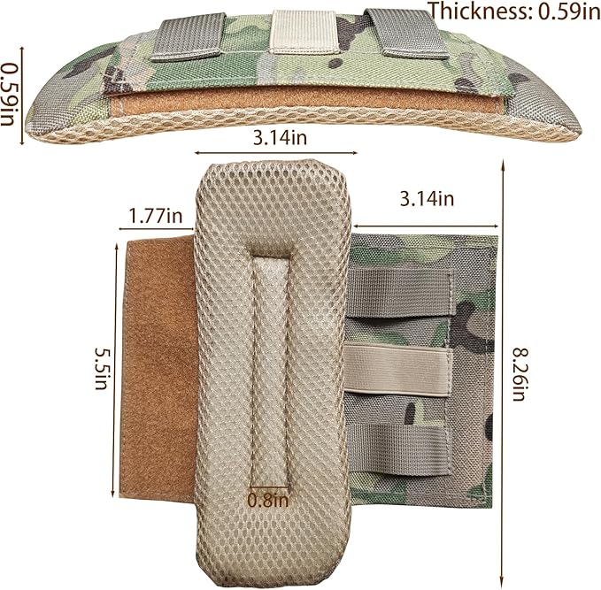 2 Pack Soft Breathable Shoulder Strap Pad guitar strap pad Tactical Vest Shoulder Pad,Mesh Pads with Tactical Gear