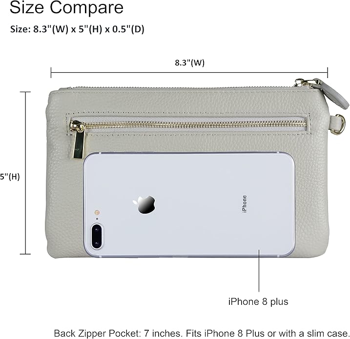 befen Genuine Leather Wristlet Clutch RFID Blocking Bag Cell Phone Wallet Purse Wristlet Wallet Purses and Handbags for Women