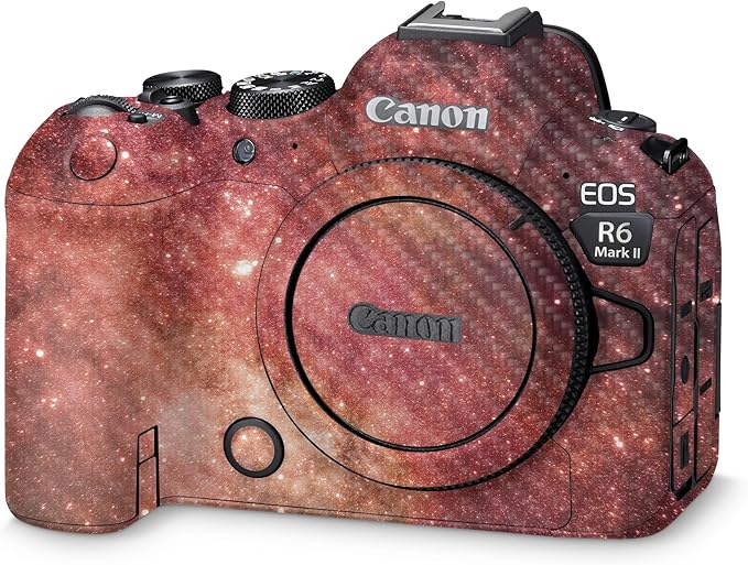 Carbon Fiber Camera Skin Compatible with Canon EOS R6 Mark II Camera (2022) - Red Stars - Premium 3M Vinyl Protective Wrap Decal Cover - Easy to Apply | Crafted in The USA by MightySkins
