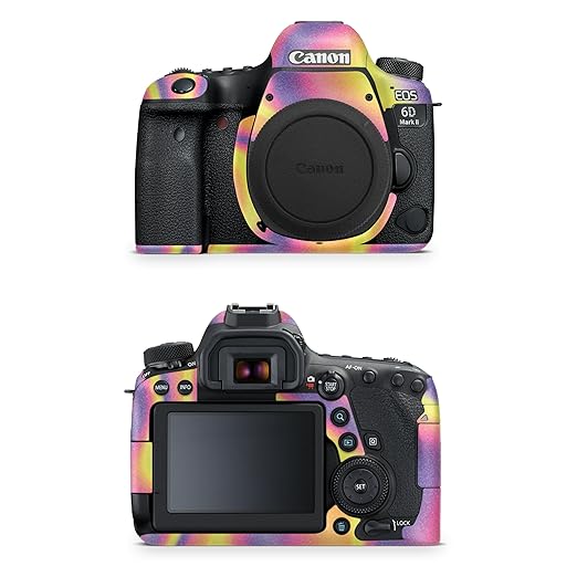 Glossy Glitter Camera Skin Compatible with Canon EOS 6D Mark II Camera (2017) - Melted Stripes - Premium 3M Vinyl Protective Wrap Decal Cover - Easy to Apply | Crafted in The USA by MightySkins