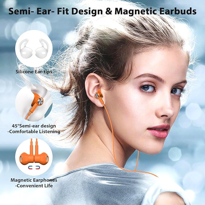 USB C Headphones with Microphone for iPhone 17 Pro Max 17e 16e 16 15 Plus,Type-C Headphones for Google Pixel 10a Wired Earbuds Magnetic Sport Earphone for iPad/OnePlus 15/Samsung S26 S25 Flip 6 Fold 7