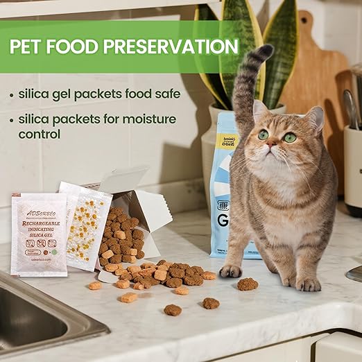 ADSorbco 5 Gram (150 Pack) Silica Gel Packets - Desiccant Packs for Storage, Moisture Absorbers for Food, Rechargeable, Orange-to-Green & White Blend for Food Storage, Electronics, Jewelry, Safes