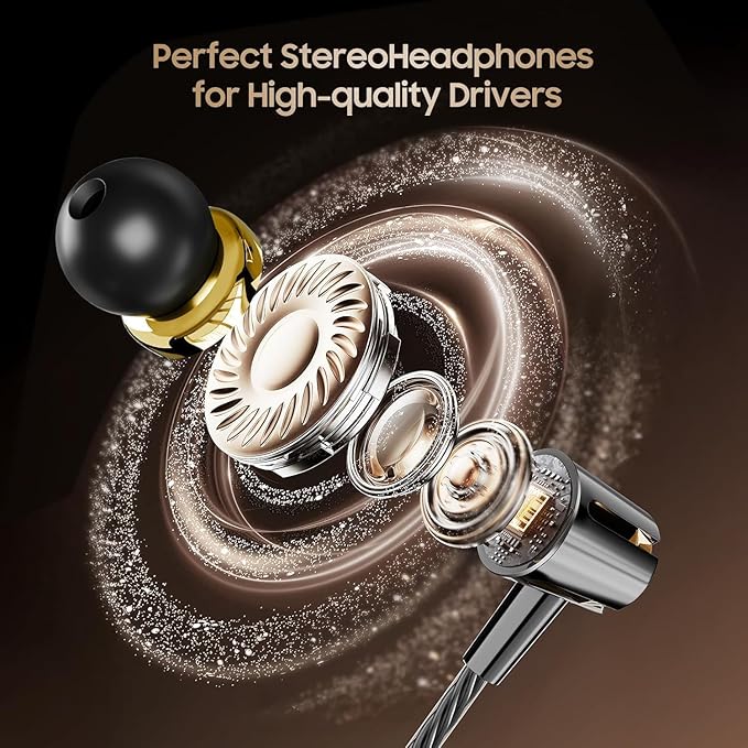 3 Pack Wired Earbuds USB C,Headphones Microphone Call and Volume Control Noise Isolating,in Ear Earphones Compatible with iPhone 17/16/15 Pro Max/Galaxy S25 S24 S23 Ultra