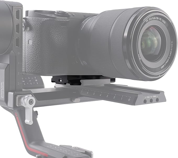 Fotga Quick Release Camera Plate with 1/4" 3/8" Mount for DSLR Mirrorless Camera to DJI Ronin RS2 RSC2 RS3 RS3 PRO RS4 and RS4 Pro Gimbal Stabilizer,Fits for Arca Swiss Clamp Tripod Ball Head
