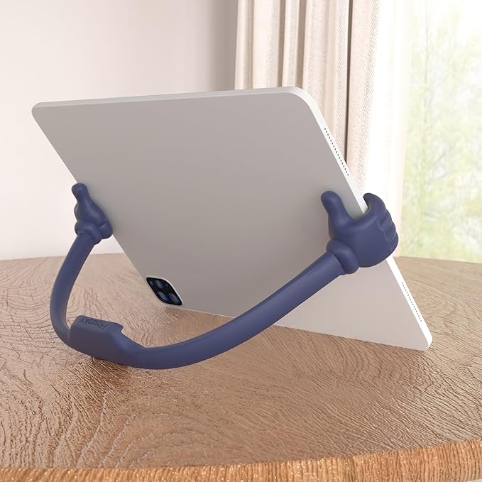Honsky Adjustable Tablet Stand, Portable Phone Holder for Desk Bed - Multi-Angle Drawing Stand Compatible with All Tablets (Blue Deep)