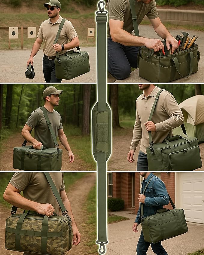 WYNEX Shoulder Strap Pad for Tactical Pouch, Universal Bag Strap with Detachable Thick Pad Single Shoulder Straps Replacement