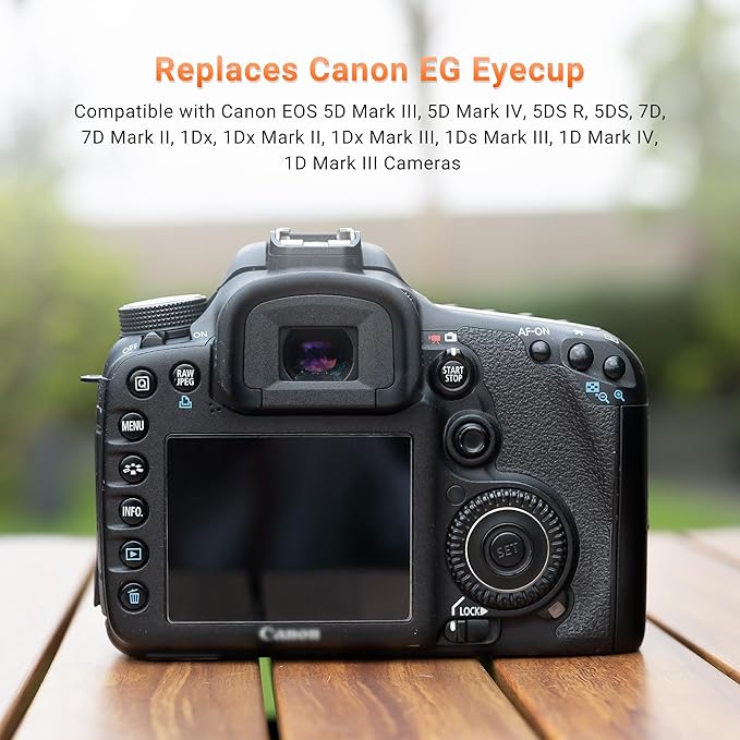 JJC 2-Pack Eyecup Eyepiece Eye Cup Viewfinder for Canon EOS 5D Mark IV 5D Mark III 5DS R 5DS 7D 7D Mark II 1Dx Mark III 1Dx Mark II 1Ds Mark III 1D Mark IV 1D Mark III Camera, Replaces Canon Eg Eyecup
