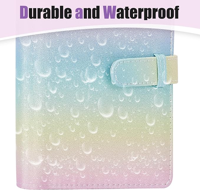Riosin 108 Pockets Mini Album Compatible with Fujifilm Instax Mini film, Suitable for Instax Mini 12/11/7+/9/Evo/Link 2, 2x3" Photo Album for Canon ivy 2 Kpop Photocard (Shining Rainbow)