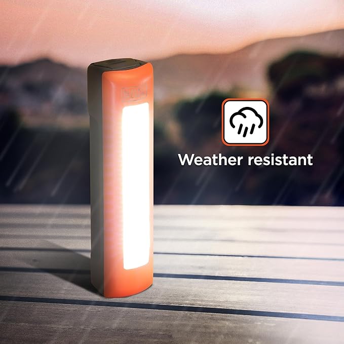 BLACK+DECKER LED Work Light, 300 Lumens AA Battery-Powered Utility Light, 3 Brightness Levels & SOS Mode, 2 Magnet Mounts, Pocket Clip, Compact Lightweight & Portable, Weather Resistant, 10 Hour Power