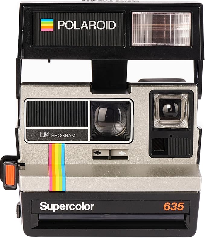 Polaroid Supercolor 635 Instant Camera | Vintage Retro Instant Film Camera with Built-in Flash | Compatible with Polaroid 600 Film