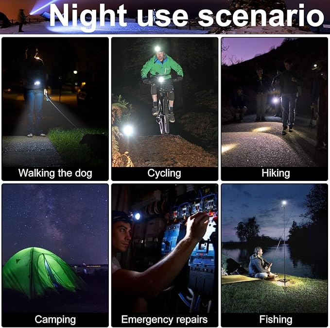 SEFONE Upgrade 2Pcs Cob Keychain Work Light 5 Modes, 90° Foldable Lamp, 1000 Lumens Rechargeable Mini Flashlight with Bottle Opener Magnet for Outdoor Camping Fishing Hiking, Gifts to My Man