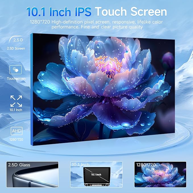 Leadfan Car Radio for Toyota Corolla 2003 2004 2005 2006 2007 2008, with Wireless Carplay, Android Auto, FM, Plug and Play/GPS Navi/SWC (for Corolla 2003-2008 Without JBL&Big Screen, 10.1IN-KB-4+64G)