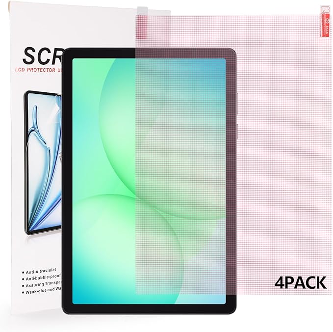4-Pack Cut to Fit Screen Protector [295mm×210mm] Universal Plastic Trimmable Screen Protector Sheets, Anti-scratch Cuttable PET Protective Film for Phone, GPS, Smart Watch, Tablet, Camera