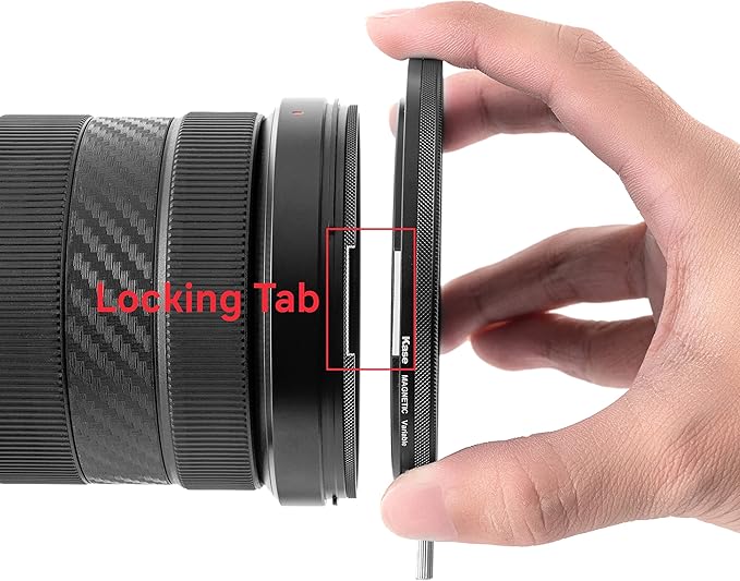 Kase Wolverine Magnetic 77mm 2nd Generation Vari ND 6-9 Stop ND64 to ND500 Shockproof Tempered Optical Glass Filter Incl Anti-Rotation Adapter