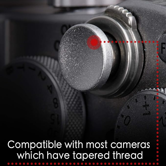 Soft Shutter Release Button (2 Pack/Silver) High-end Concave Camera Shutter Button