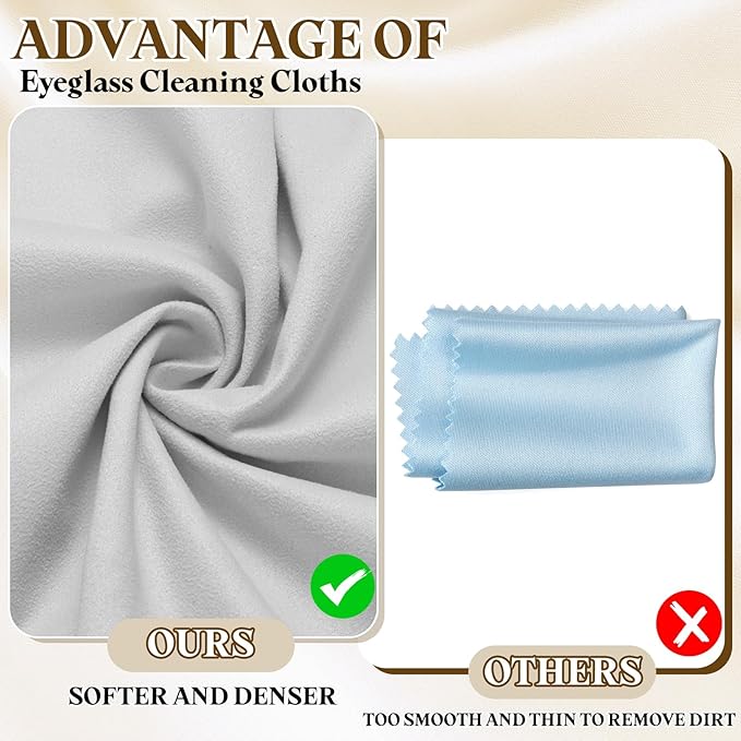PATIKIL 6Pcs Soft Eyeglass Cloths, 15.8 x 15.8 Electronics Microfiber Cleaning Cloths Eyeglass Cleaning Fabric for Lens Wipes Glasses Cleaner Jewelry LCD Screens Cameras, Light Gray