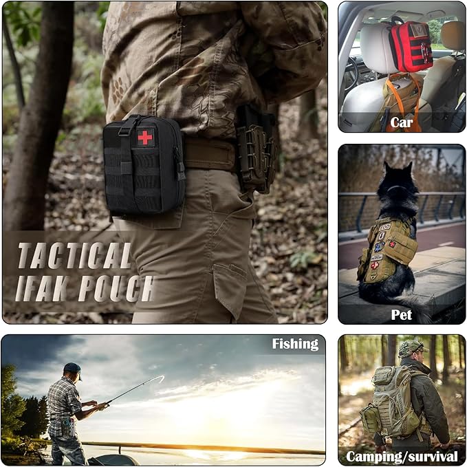 first aid kit bag empty Molle ifak pouch emt tactical medical pouch med rip away belt pouch small rescue tool pouches (ACU)