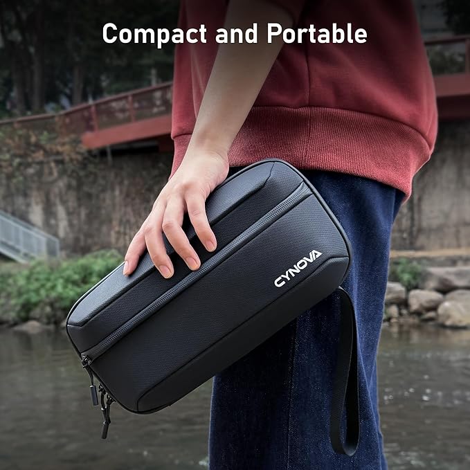 CYNOVA Carrying Case for DJI Osmo Action 6, PU Protective Storage Bag Compatible with Osmo Action 6 Adventure Combo & DJI Osmo Action 6 Accessories, Portable Travel Case