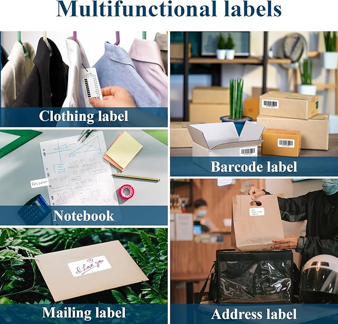 (100 Sheets, 600 Labels) Sticker Paper, 3 1/3" x 4" Shipping Address Labels, 6 Per Page Self Adhesive Mailing Label for Laser and Inkjet Printers