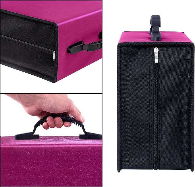 Siveit CD/DVD Binder, CD DVD Case Holder Binder 400 Capacity CD/DVD Wallet Storage Booklet Album Box (White Binder, Rose)