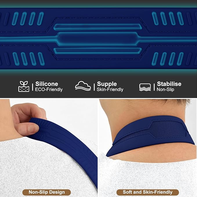 Neck Strap Silicone Camera Straps - Padded Camera Strap, 1.5" Wide Adjustable Nylon Shoulder Strap - Compatible with Canon, Nikon, Sony, and More DSLR and Mirrorless (Prussian Blue)