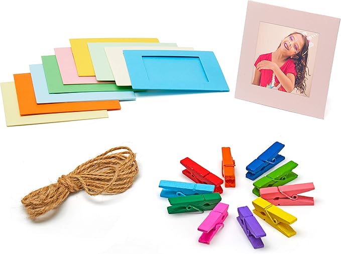 Fujifilm instax Square Instant Film + Hanging Photo Frames for Square Film Assorted Colors – Deluxe Accessory Bundle (100 Exposures)