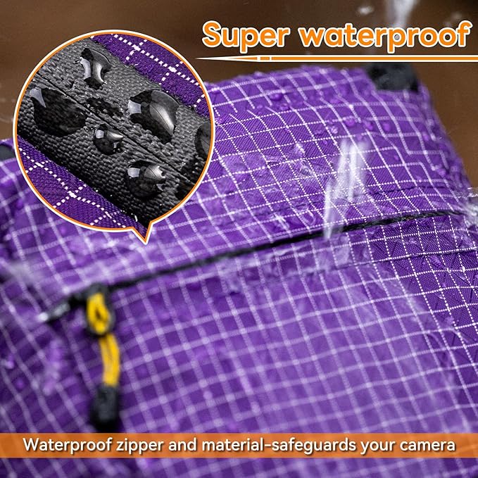 HIKEMAN Shoulder Bag Case for Camera - Outdoor Waterproof Shockproof Camera Bag,Detachable Strap for Daily Use,Travel,Cycling Climbing(Black)