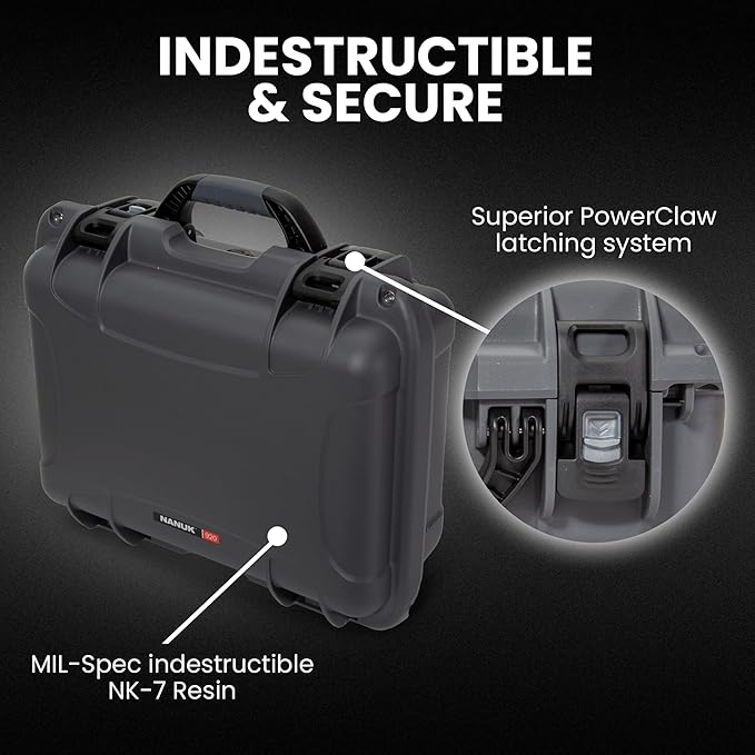 NANUK 920 Pro Photo Kit – Waterproof Travel Camera Hard Case with Padded Dividers & Lid Organizer, 16.7” x 13.4” x 6.8”, Dustproof & Impact-Resistant, Airline Carry-On Approved – Graphite