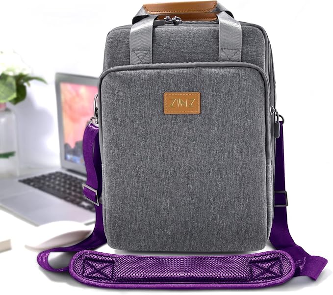 ZINZ 79 inch Shoulder Strap, Extra-thick Fixed Cushion Pad and Dual Clasps Universal Replacement Strap with Metal Swivel Hooks for Laptop Bags, Luggage Bags, Camera, Crossbody (200cm,Purple)