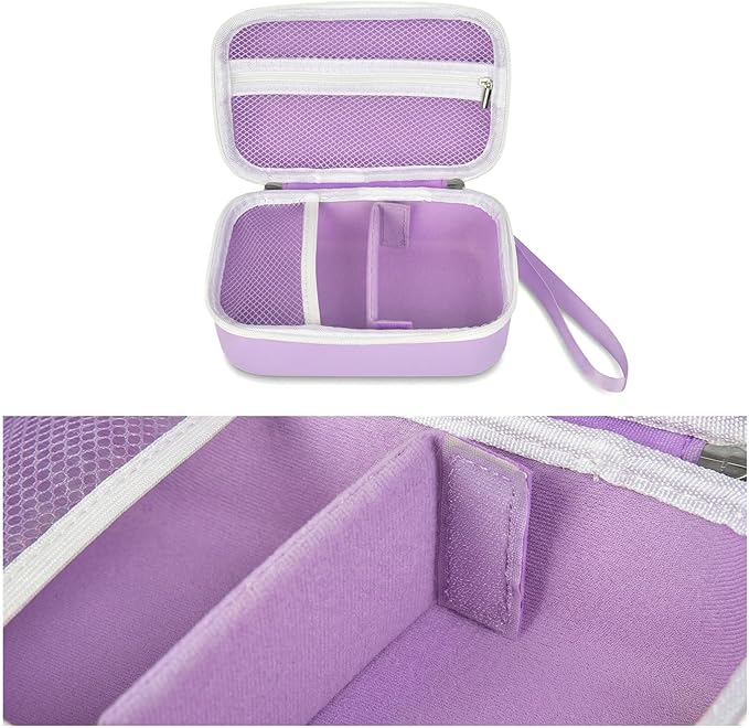 Kids Camera Case Compatible with Cimizi/for Dylanto/for Gofunly/for DUDUDRAGON/for HiMont Instant Print Cameras & Film Cameras, Shockproof Organizer with Removable Divider & Mesh Pockets