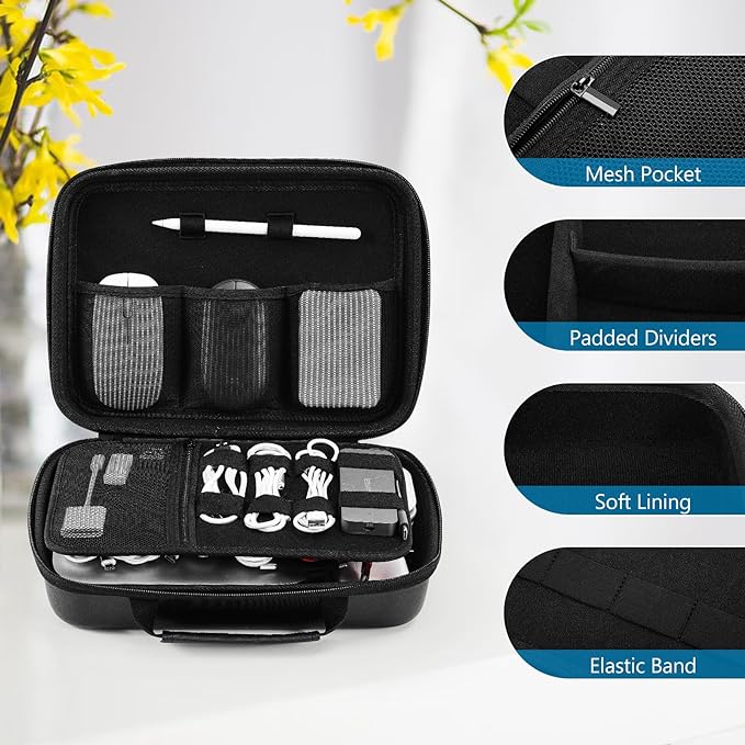 ProCase Hard Travel Electronic Organizer Case Bundle with Hard Carrying Case for 2025 SanDisk Extreme Pro Portable SSD