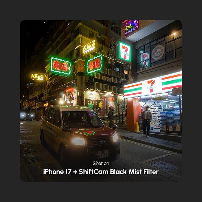 ShiftCam 72mm Magnetic Black Mist 1/2 Filter – Cinematic Diffusion for Softer Highlights & Dreamy Glow – Filmic Portraits, Night Scenes & B-Roll for iPhone & Android – Compaitble with LensUltra