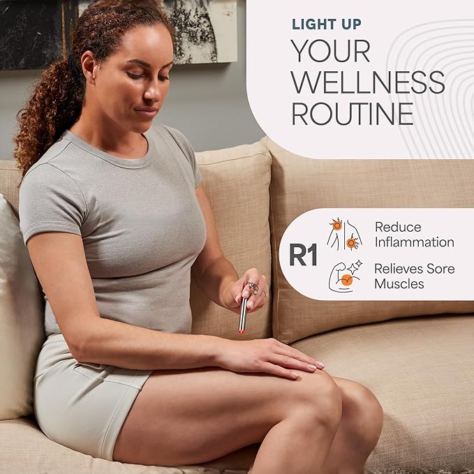 LifePro Lumicure Mini 3.5in Invisible Infrared Light Therapy for Body Joints & Muscles - Invisible Led Light Therapy - Pocket Sized Portable Near Infrared Light Therapy for Face or Infrared Therapy
