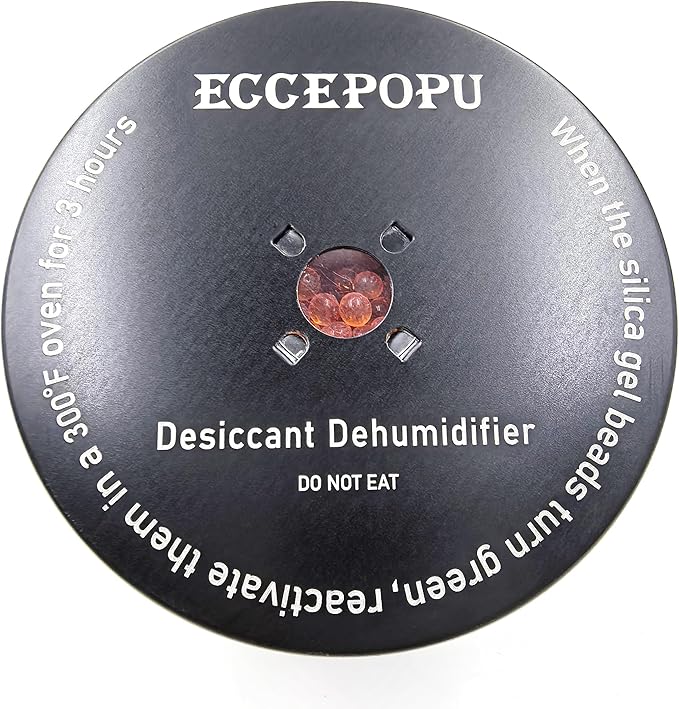 Gun Safe Dehumidifier 200g - Silica Gel Desiccant Canister, Moisture Absorber for Gun Cabinets & Safes, Protect 160 Cubic Feet, Black, Aluminum Shell