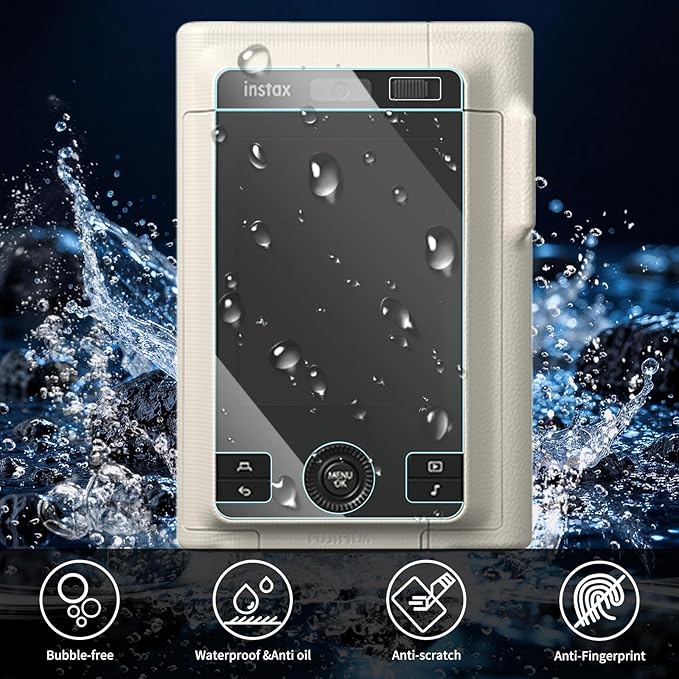 kinokoo Screen Protector for FUJIFILM Instax Mini LiPlay+/LiPlay Plus, PET Film Full Coverage Anti-Scratch Protective Film for instax mini LiPlay+ Hybrid instant camera,Easy Installation （3 packs）