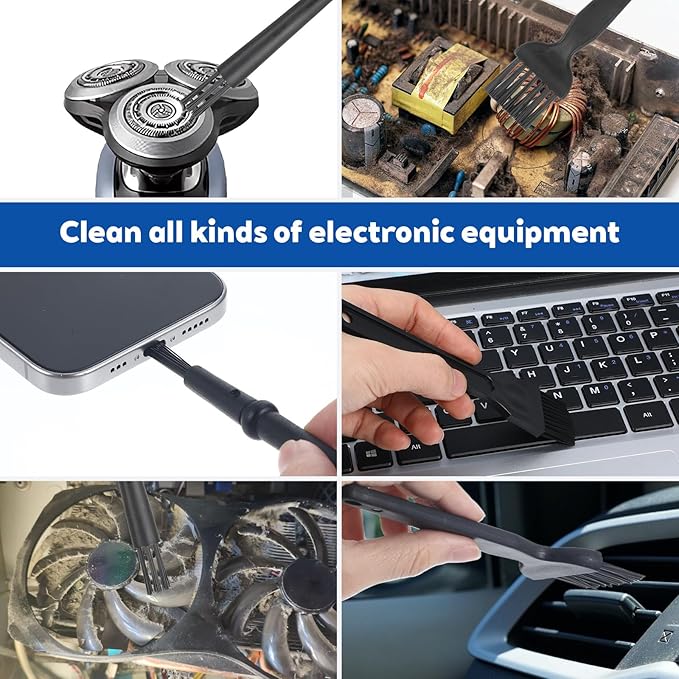 7pcs Mini Keyboard Cleaning Kit, Ymapinc Anti Static Keyboard Brush/Dust Brush, Small Cleaning Brushes for Tight Spaces/Thin Brush for Electronics, Computer, Laptop, Camera, Motherboard & Small Parts