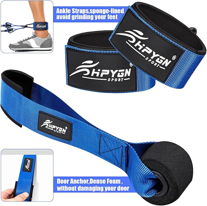 HPYGN Heavy Resistance Bands, 300LBS Exercise Bands for Working Out, Fitness Bands with Handles, Workout Bands for Men, Weight Bands Set for Muscle Training, Strength, Slim, Yoga, Home Gym Equipment