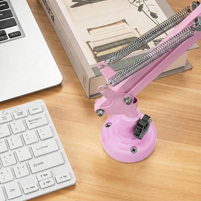 Geekria for Creators Microphone Table Flange Mount Adapter, Metal Table Mount Clamp with Adjustable Interface Aperture Compatible with TONOR T20, Aokeo AK-35, InnoGear Microphone Arm (Pink)