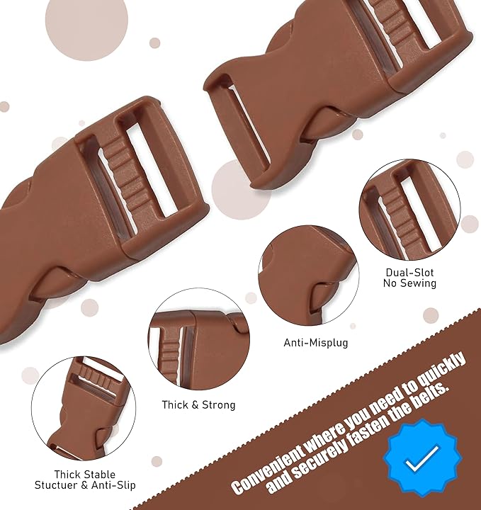Buckles for Straps Set of 4 Pcs Plastic Buckle Clip Quick Side Release Plastic Fastener