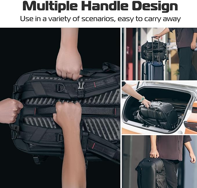 ULANZI Camera Backpack Professional Bag, Water-Resistant Photography Camera Case Anti Theft Travel for Photographers DSLR Mirrorless Camera Lens Tripod Holder 16" Laptop Black 22L | Water-Resistant, Anti Theft, Travel, for Photographers, DSLR